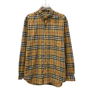 CM0438 Burberry Beige Nova Check Long Sleeve Button-Up Shirt